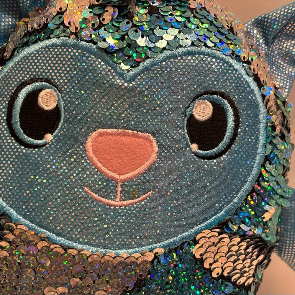 2 Shimmeez 8” sequin plush animals Lainey Lamb & Oakley Owl. Reversible sequins